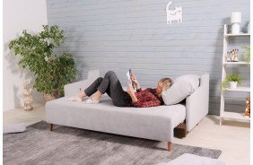 Каре прямий диван 3-місний розкладний - Фото 5