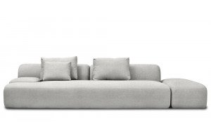 Кокет прямий диван 3-місний і пуф