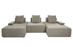 Конект кутовий диван 3.5-місний і пуф 