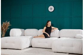 Торсо прямий диван 2-місний і пуф - Фото 5